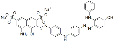 5-amino-3-[[4-[[4-[[2-anilino-4-hydroxyphenyl]azo]phenyl]amino]phenyl]azo]-4-hydroxynaphthalene-2,7-disulphonic acid, sodium salt CAS#: 83232-40-0