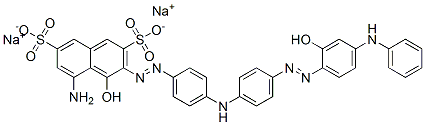 5-amino-3-[[4-[[4-[[4-anilino-2-hydroxyphenyl]azo]phenyl]amino]phenyl]azo]-4-hydroxynaphthalene-2,7-disulphonic acid, sodium salt CAS#: 83232-39-7