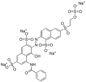 5-(benzoylamino)-4-hydroxy-3-[[1-sulpho-6-[[2-(sulphooxy)ethyl]sulphonyl]-2-naphthyl]azo]naphthalene-2,7-disulphonic acid, sodium salt CAS#: 85586-40-9