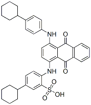 5-cyclohexyl-2-[[4-[(4-cyclohexylphenyl)amino]-9,10-dihydro-9,10-dioxo-1-anthryl]amino]benzenesulphonic acid CAS#: 83027-36-5