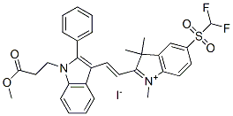 5-[(difluoromethyl)sulphonyl]-2-[2-[1-(3-methoxy-3-oxopropyl)-2-phenyl-1H-indol-3-yl]vinyl]-1,3,3-trimethyl-3H-indolium iodide CAS#: 85050-04-0