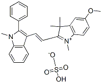 5-methoxy-1,3,3-trimethyl-2-[2-(1-methyl-2-phenyl-1H-indol-3-yl)vinyl]-3H-indolium hydrogen sulphate CAS#: 85283-78-9