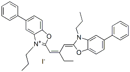 5-phenyl-2-[2-[(5-phenyl-3-propyl-3H-benzoxazol-2-ylidene)methyl]but-1-enyl]-3-propylbenzoxazolium iodide CAS#: 84455-39-0
