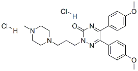 5,6-bis(4-methoxyphenyl)-2-[3-(4-methylpiperazin-1-yl)propyl]-1,2,4-tr iazin-3-one dihydrochloride CAS#: 84423-96-1