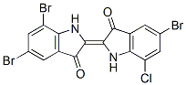 5,7-dibromo-2-(5-bromo-7-chloro-1,3-dihydro-3-oxo-2H-indol-2-ylidene)-1,2-dihydro-3H-indol-3-one CAS#: 85702-64-3