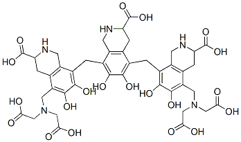 5,8-Bis[[[5-[[bis(carboxymethyl)amino]methyl]-3-carboxy-1,2,3,4-tetrahydro-6,7-dihydroxyisoquinolin]-8-yl]methyl]-1,2,3,4-tetrahydro-6,7-dihydroxy-3-isoquinolinecarboxylic acid CAS#: 83708-17-2