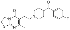 5H-THIAZOLO[3,2A]PYRIMIDIN-5-ONE, 6-[2-[4-(4-FLUOROBENZOYL)-1-PIPERIDINYL]ETHYL]-2,3-DIHYDRO-7-METHYL- CAS#: 86487-64-1