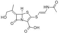 (5R)-3-[[(E)-2-(Acetylamino)ethenyl]thio]-6-[(E)-2-hydroxy-1-methylethylidene]-7-oxo-1-azabicyclo[3.2.0]hept-2-ene-2-carboxylic acid CAS#: 81018-71-5