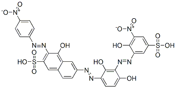 6-[[2,4-dihydroxy-3-[(2-hydroxy-3-nitro-5-sulphophenyl)azo]phenyl]azo]-4-hydroxy-3-[(4-nitrophenyl)azo]naphthalene-2-sulphonic acid CAS#: 82599-59-5