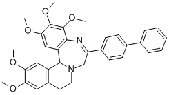 6-(4-Biphenylyl)-2,3,4,12,13-pentamethoxy-9,10-dihydro-7H-isoquino(2,1-d)(1,4)benzodiazepine CAS#: 82802-94-6