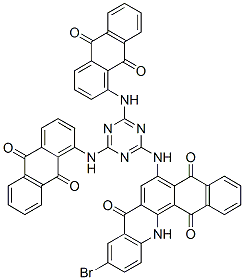 6-[[4,6-bis[(9,10-dihydro-9,10-dioxoanthryl)amino]-1,3,5-triazin-2-yl]amino]-10-bromonaphth[2,3-c]acridine-5,8,14(13H)-trione CAS#: 83950-11-2