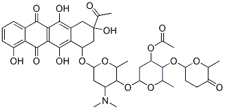 [6-[6-[(3-acetyl-3,5,10,12-tetrahydroxy-6,11-dioxo-2,4-dihydro-1H-tetr acen-1-yl)oxy]-4-dimethylamino-2-methyl-oxan-3-yl]oxy-2-methyl-3-(6-me thyl-5-oxo-oxan-2-yl)oxy-oxan-4-yl] acetate CAS#: 81975-92-0