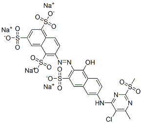 6-[[6-[[5-chloro-6-methyl-2-(methylsulphonyl)-4-pyrimidinyl]amino]-1-hydroxy-3-sulpho-2-naphthyl]azo]naphthalene-1,3,5-trisulphonic acid, sodium salt CAS#: 83399-96-6
