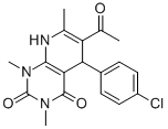 6-ACETYL-5-(4-CHLOROPHENYL)-1,3,7-TRIMETHYL-5,8-DIHYDROPYRIDO[2,3-D]PYRIMIDINE-2,4(1H,3H)-DIONE CAS#: 838845-69-5