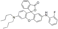 6'-Dibutylamino-2'-(o-fluoroanilino)spiro[phthalide-3,9'-[9H]xanthene] CAS#: 86422-59-5