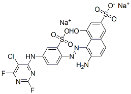 6-amino-5-[[4-[(5-chloro-2,6-difluoro-4-pyrimidinyl)amino]-2-sulphophenyl]azo]-4-hydroxynaphthalene-2-sulphonic acid, sodium salt CAS#: 83399-74-0