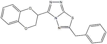6-benzyl-3-(2,3-dihydro-1,4-benzodioxin-2-yl)[1,2,4]triazolo[3,4-b][1,3,4]thiadiazole CAS#: 825605-28-5