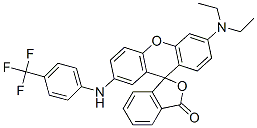 6'-(diethylamino)-2'-[[4-(trifluoromethyl)phenyl]amino]spiro[isobenzofuran-1(3H),9'-[9H]xanthene]-3-one CAS#: 85443-44-3
