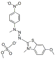 6-methoxy-3-methyl-2-[3-methyl-3-(4-nitrophenyl)triazen-1-yl]benzothiazolium methyl sulphate CAS#: 89923-57-9