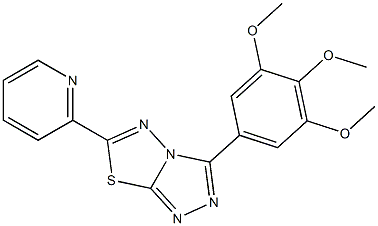 6-(pyridin-2-yl)-3-(3,4,5-trimethoxyphenyl)[1,2,4]triazolo[3,4-b][1,3,4]thiadiazole CAS#: 825605-64-9