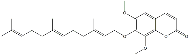 6,8-Dimethoxy-7-[[(2E,6E)-3,7,11-trimethyl-2,6,10-dodecatrienyl]oxy]-2H-1-benzopyran-2-one CAS#: 84652-32-4