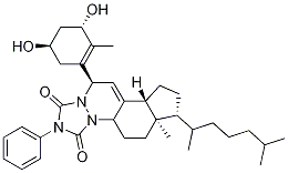 (6aR,7R,9aR)-11-((3S,5R)-3,5-dihydroxy-2-Methylcyclohex-1-en-1-yl)-6a-Methyl-7-((R)-6-Methylheptan-2-yl)-2-phenyl-4a,5,6,6a,7,8,9,9a-octahydrocyclopenta[f][1,2,4]triazolo[1,2-a]cinnoline-1,3(2H,11H)-dione CAS#: 82266-85-1