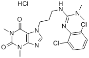 7-(3-(2-(2,6-Dichlorophenyl)-3,3-dimethylguanidino)propyl)theophylline hydrochloride CAS#: 85461-02-5