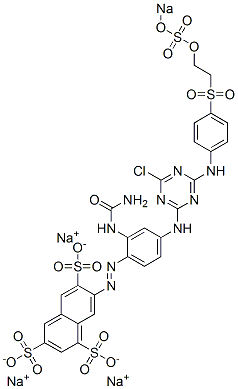 7-[4-[4-Chloro-6-[4-[2-(sodiooxysulfonyloxy)ethylsulfonyl]anilino]-1,3,5-triazine-2-ylamino]-2-ureidophenylazo]-1,3,6-naphthalenetrisulfonic acid trisodium salt CAS#: 80156-97-4