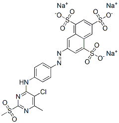 7-[[4-[[5-chloro-6-methyl-2-(methylsulphonyl)-4-pyrimidinyl]amino]phenyl]azo]naphthalene-1,3,5-trisulphonic acid, sodium salt CAS#: 83400-23-1