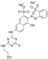 7-[[4-fluoro-6-[(2-hydroxyethyl)amino]-1,3,5-triazin-2-yl]amino]-4-hydroxy-3-[(2-sulphophenyl)azo]naphthalene-2-sulphonic acid, sodium salt CAS#: 83763-58-0