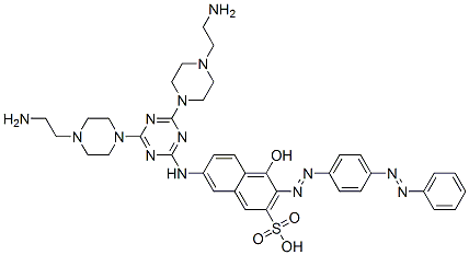 7-[[4,6-Bis[4-(2-aminoethyl)-1-piperazinyl]-1,3,5-triazin-2-yl]amino]-4-hydroxy-3-[[4-(phenylazo)phenyl]azo]-2-naphthalenesulfonic acid CAS#: 85305-10-8