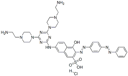 7-[[4,6-bis[4-(2-aminoethyl)piperazin-1-yl]-1,3,5-triazin-2-yl]amino]-4-hydroxy-3-[[4-(phenylazo)phenyl]azo]naphthalene-2-sulphonic acid hydrochloride CAS#: 85305-12-0