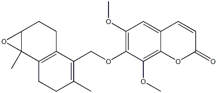 7-[[(5,6-Epoxy-3,4,5,6,7,8-hexahydro-2,5-dimethylnaphthalen)-1-yl]methoxy]-6,8-dimethoxy-2H-1-benzopyran-2-one CAS#: 87688-13-9
