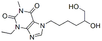 7-(5,6-dihydroxyhexyl)-3-ethyl-1-methyl-purine-2,6-dione CAS#: 86257-19-4