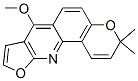 7-Methoxy-3,3-dimethyl-3H-furo[2,3-b]pyrano[2,3-h]quinoline CAS#: 80151-78-6