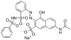 7-acetamido-4-hydroxy-3-[[2-[[(phenylsulphonyl)amino]sulphonyl]phenyl]azo]naphthalene-2-sulphonic acid, sodium salt CAS#: 83027-48-9