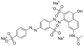 7-(acetylamino)-4-hydroxy-1-[[2-sulpho-4-[(4-sulphophenyl)azo]phenyl]azo]naphthalene-2-sulphonic acid, sodium salt CAS#: 83221-52-7