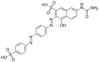 7-[(aminocarbonyl)amino]-4-hydroxy-3-[[4-[(4-sulphophenyl)azo]phenyl]azo]naphthalene-2-sulphonic acid CAS#: 83968-55-2