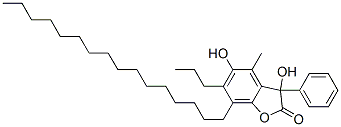 7-hexadecyl-3,5-dihydroxy-4-methyl-3-phenyl-6-propyl-3H-benzofuran-2-one CAS#: 80280-36-0