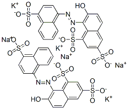 7-hydroxy-8-[(4-sulpho-1-naphthyl)azo]naphthalene-1,3-disulphonic acid, potassium sodium salt CAS#: 83006-79-5