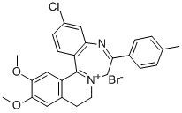 7H-Isoquino(2,1-d)(1,4)benzodiazepin-8-ium, 9,10-dihydro-3-chloro-12,1 3-dimethoxy-6-(p-tolyl)-, bromide CAS#: 82808-81-9