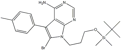 7H-Pyrrolo[2,3-d]pyriMidin-4-aMine, 6-broMo-7-[3-[[(1,1-diMethylethyl)diMethylsilyl]oxy]propyl]-5-(4-Methylphenyl)- CAS#: 821794-85-8