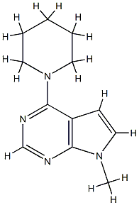 7H-Pyrrolo[2,3-d]pyrimidine,7-methyl-4-piperidino-(8CI) CAS#: 802014-77-3