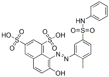 8-[[5-anilinosulphonyl-2-methylphenyl]azo]-7-hydroxynaphthalene-1,3-disulphonic acid CAS#: 85409-52-5