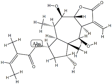 (Z)-2-Methyl-2-butenoic acid (3aS,7aα,9aβ)-dodecahydro-4β,5α,9β-trihydroxy-4aβ,8α-dimethyl-3-methylene-2-oxoazuleno[6,5-b]furan-7α-yl ester CAS#: 81276-53-1