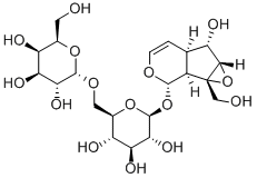 [(1aS,1bα,5aα,6aβ)-1a,1b,2,5a,6,6a-Hexahydro-6α-hydroxy-1aβ-(hydroxymethyl)oxireno[4,5]cyclopenta[1,2-c]pyran-2α-yl]6-O-α-D-galactopyranosyl-β-D-glucopyranoside CAS#: 81720-05-0