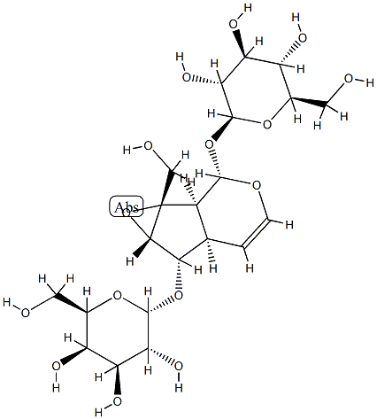 [(1aS,1bα,5aα,6aβ)-2α-(β-D-Glucopyranosyloxy)-1a,1b,2,5a,6,6a-hexahydro-1aβ-(hydroxymethyl)oxireno[4,5]cyclopenta[1,2-c]pyran-6α-yl]α-D-galactopyranoside CAS#: 81720-06-1