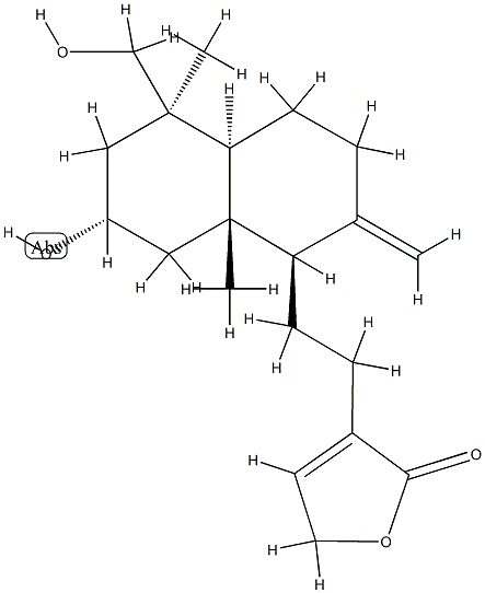 (-)-3-[2-[(1R,4aβ)-Decahydro-7β-hydroxy-5α-hydroxymethyl-5,8aα-dimethyl-2-methylenenaphthalene-1α-yl]ethyl]-2(5H)-furanone CAS#: 81727-18-6