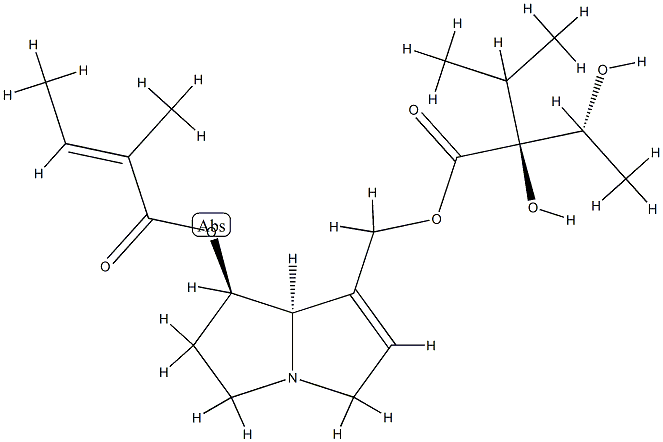 (2S,3R)-2,3-Dihydroxy-2-isopropylbutanoic acid [[(7R)-5,6,7,7aα-tetrahydro-7β-[(E)-2-methyl-2-butenoyloxy]-3H-pyrrolizin]-1-ylmethyl] ester CAS#: 82535-76-0