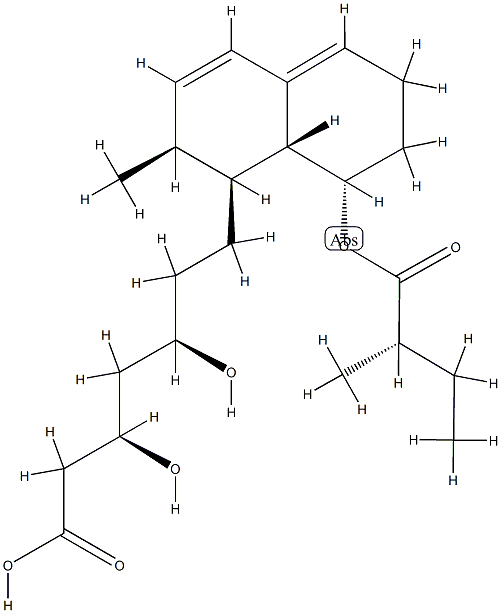 (3R,5R)-7-[1,2,6,7,8,8aβ-Hexahydro-8α-[[(2S)-2-methylbutyryl]oxy]-2β-methylnaphthalene-1β-yl]-3,5-dihydroxyheptanoic acid CAS#: 84064-38-0
